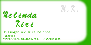 melinda kiri business card